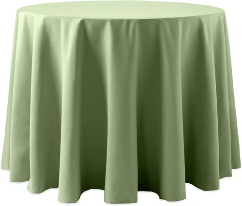 Vista 10 de Ultimate Textile Cotton-Feel - Mantel redondo de 90 pulgadas para comedor, color berenjena, color morado
