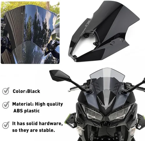 Vista 7 de Winds n Protector Deflector de viento Parabrisas Carenado de plástico negro para Kawasaki ER6F Ninja 650 EX-650 2020 21 22 2023