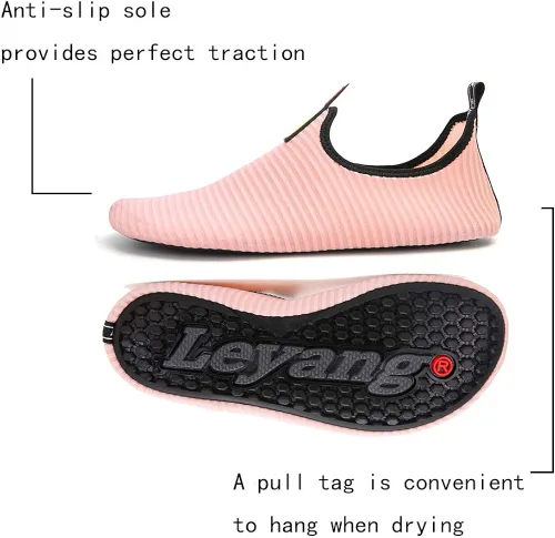 Vista 6 de Leyang - Zapatos acuáticos para mujer hombre niños para deportes de agua secado rápido para natación yoga aeróbic surf
