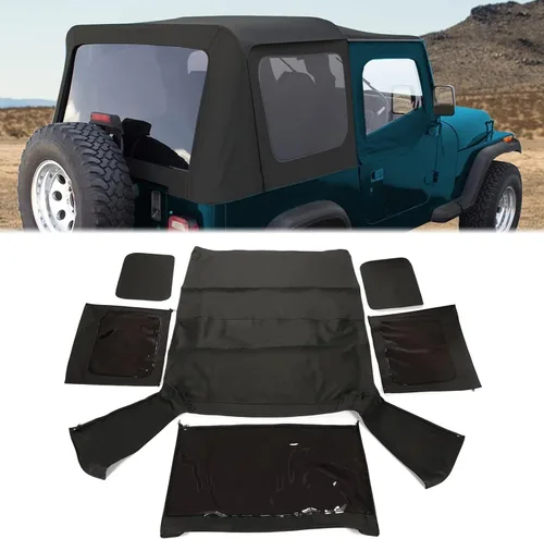 Vista 10 de KUAFU - Parte superior suave compatible con Jeep Wrangler YJ 1987-1995 de 2