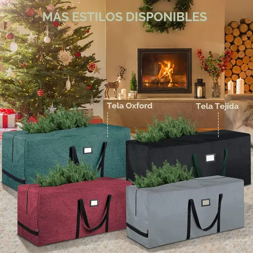 Vista 7 de BALEINE - Bolsa para guardar árbol de Navidad de 9 pies, bolsa extra grande de alta resistencia para árbol de Navidad artificial con asas reforzadas
