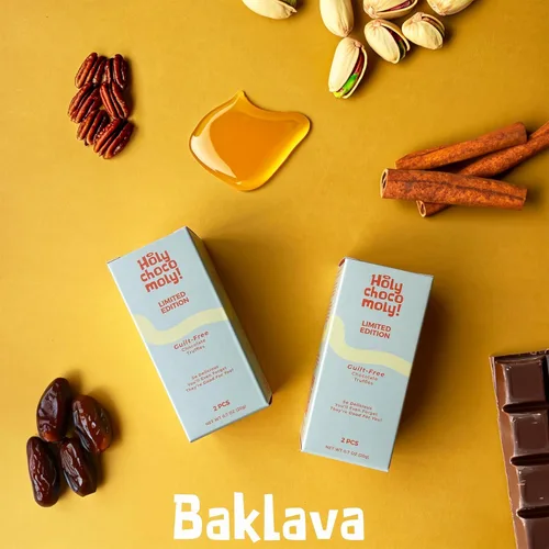 Vista 4 de Trufas de chocolate Baklava Bajo en azúcar refinado, hechas con dátiles e ingredientes naturales Snack saludable para llevar 4 trufas/caja, 16