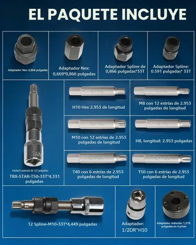 Vista 2 de DPTOOL Kit de herramientas de extracción de polea de alternador de 14 FreeWheeling - Juego de herramientas de polea para Opel Buick Cadillac