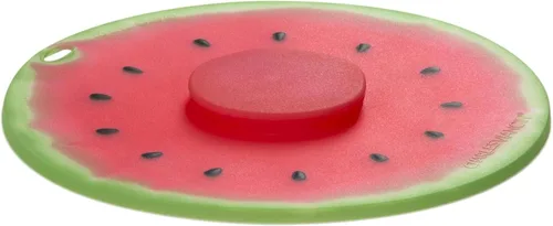 Vista 8 de Charles Viancin - Tapa de silicona sandía para almacenamiento de alimentos y cocción - 8 pulgadas - Sellado hermético en cualquier superficie lisa
