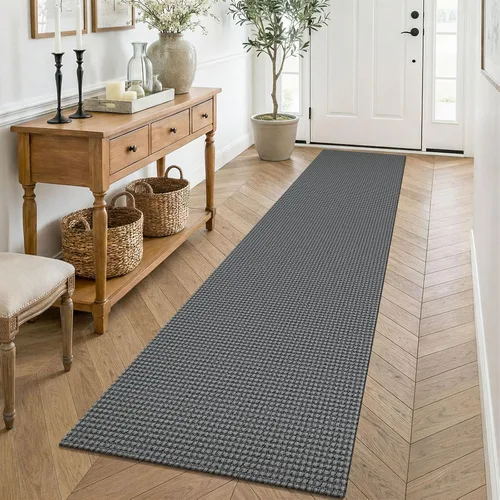 Vista 176 de KOZYFLY - Tapete para puerta de interior, lavable, pequeña, antideslizante, con respaldo de goma, felpudo de algodón para el hogar, color negro