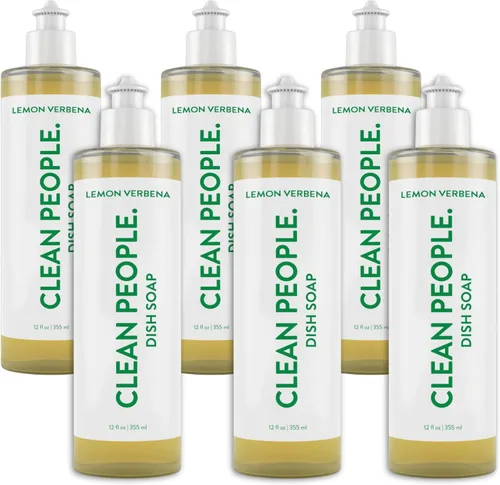 Vista 5 de THE CLEAN PEOPLE - Jabón líquido para platos - Ingredientes limpios y simples - Poder extra de fregado (aroma a cítricos y clavo) 12 fl oz