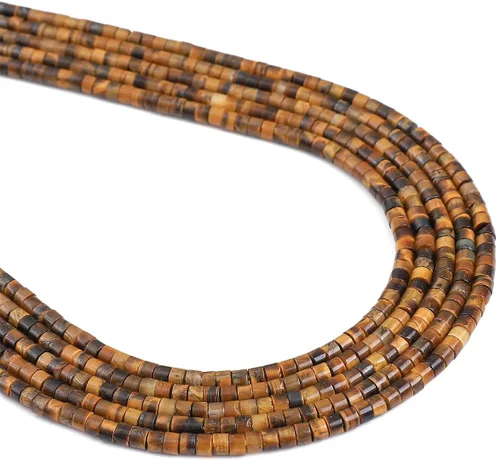 Vista 29 de BEADIA Cuentas Espaciadoras de Jade Natural Africano Planas Redondas Sueltas para Hacer Joyas con Abalorios 3mmx2mm 38cm