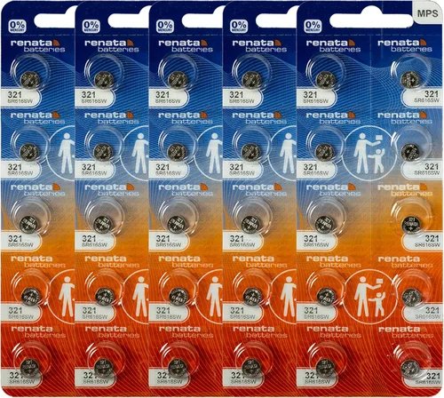 Vista 8 de Renata 321 SR616SW Baterías – 1.55 V Óxido de Plata 321 Batería de reloj (2 unidades)