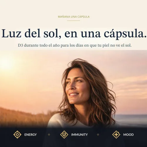 Vista 3 de Natural Flow Vitamina D3 con Complejo K2, 5000 UI, 60 Cápsulas