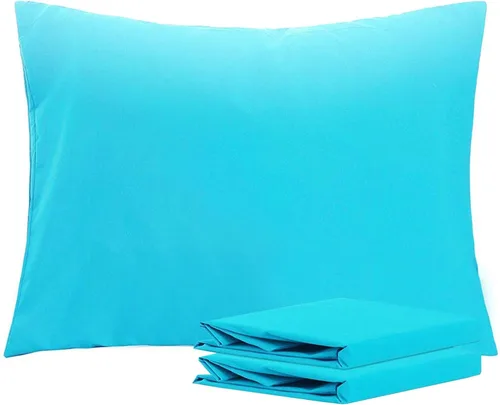 Vista 137 de NTBAY Juego de fundas de almohada estándar, paquete de 2 fundas de almohada de microfibra cepillada de 20 x 26 pulgadas, suaves, sin arrugas Aqua