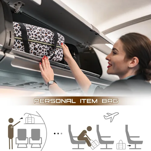 Vista 2 de Bolsa de viaje plegable para fin de semana, bolsa de noche para hombres y mujeres, ligera, bolsa de mano para Spirit Airlines