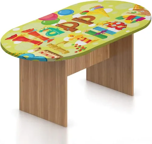 Vista 15 de XISUNYA Mantel ovalado ajustable para patio, decoración de cumpleaños, de poliéster, con bordes elásticos, diseño de búhos de dibujos animados