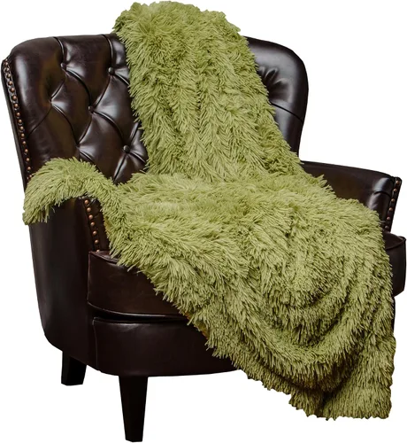 Vista 17 de Chanasya - Manta de pelo largo sintético - Manta de felpa ligera y esponjosa de forro polar de microfibra - para sofá, cama, silla, material A