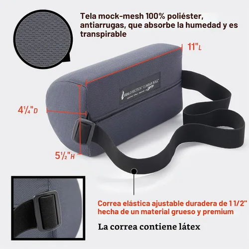 Vista 3 de OPTP El rollo lumbar original de McKenzie D-Section - Grande, densidad firme
