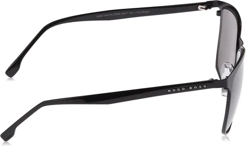 Vista 3 de Hugo Boss Gafas de sol clásicas para hombre, negro mate, 59, negro mate, 59, Mate negro