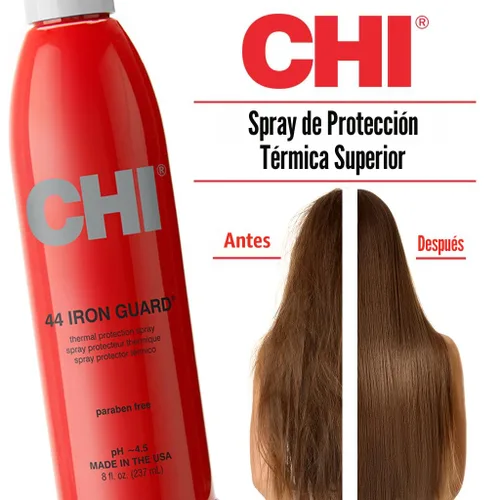 Vista 5 de CHI 44 Iron Guard - Spray de protección térmica, fórmula nutritiva que ayuda a resistir el daño por calor al cabello y domar el encrespamiento