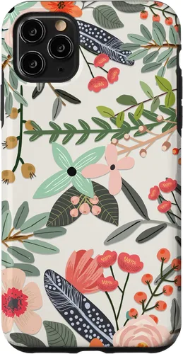 Vista 13 de Cute Colorful Garden Botanical Floral Pattern Case for iPhone 17
