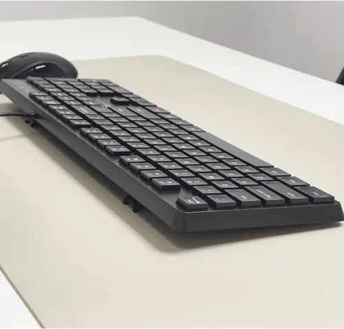 Vista 7 de X9 Performance Teclado con cable, teclado ergonómico ultra delgado de tamaño completo para computadora, teclado USB básico para computadora