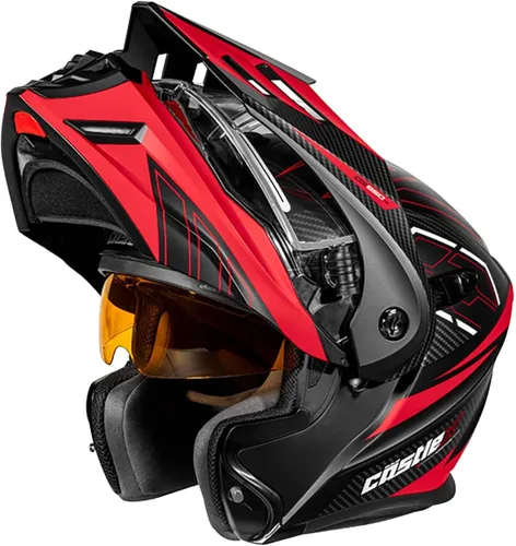 Vista 8 de Castle X CX950 V2 Fierce - Casco modular eléctrico para moto de nieve