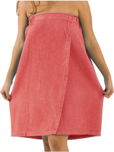 Vista 4 de BY LORA Womens Lightweight Waffle Spa Wrap Towel, Quick-Dry Body, Multi Colors Aguamarina