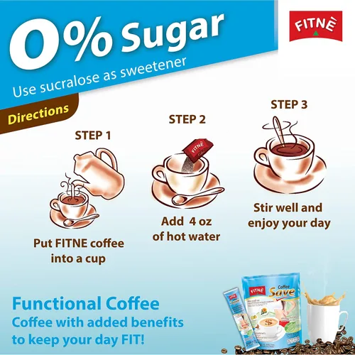 Vista 7 de FITNE - Paquetes de café instantáneo 3 en 1 mezcla con hierbas, canela, garcinia, cártamo, especias, latte, mezcla suave, sin azúcar, edulcorante