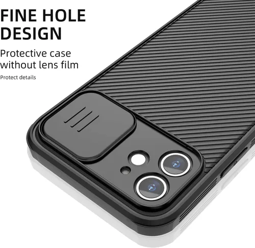 Vista 6 de Funda para iPhone 12 compatible con Magsafe, funda protectora de cámara iPhone 12 [compatible con carga inalámbrica] con cubierta deslizante