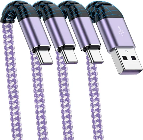 Vista 10 de Cabepow Cable USB C a USB C de 240 W [2 unidades de 6 pies + 10 pies], cable de carga rápida USB C a C, cable trenzado tipo C a tipo C para iPhone