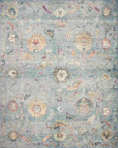 Vista 80 de Loloi Margot - Alfombra de área terracota/laguna de 7'-6" x 9'-6