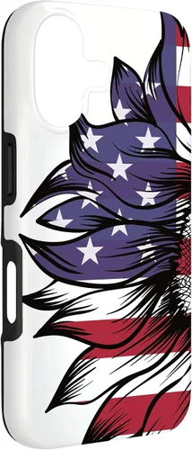 Vista 3 de USA Patriotic 4th of July Sunflower American Flag Case for iPhone 17