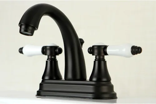 Vista 5 de Kingston Brass KS7612BPL Grifo de baño central de 4 pulgadas, latón pulido