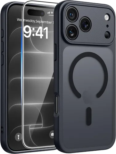 Vista 162 de FNTCASE - Funda para iPhone 16 Pro: magnética, mate, translúcida, de grado militar, protectora contra caídas, resistente, fina, duradera y a prueba