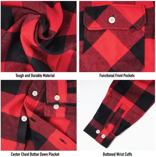 Vista 4 de Rothco - Camisas de franela de búfalo extra pesadas