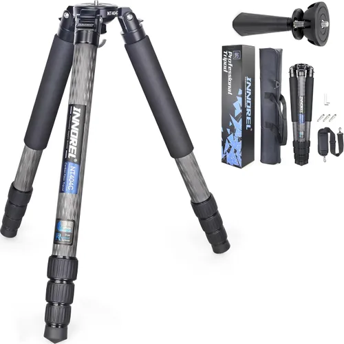 Vista 10 de Trípode de Fibra de Carbono RT80C Profesional para Observación de Aves de Alta Resistencia Cámara de 20kg de Carga Máxima Trípode de Cuenco