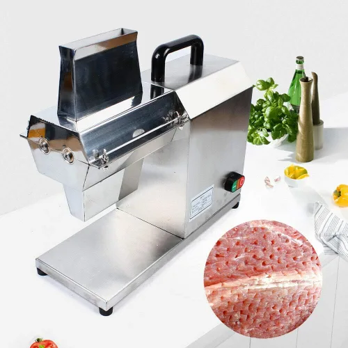 Vista 2 de Ablandador eléctrico de carne Commercia de 110 V, máquina de carne Cuber de 450 W, 180 rpm, carne de res de acero inoxidable, aplanar la cocina