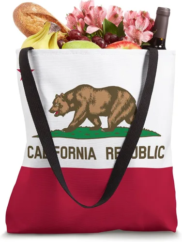Vista 4 de Bolsa de mano con la bandera del estado de California Bear