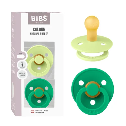 Vista 108 de BIBS - Paquete de 2 chupetes para bebés, goma natural libre de bisfenol A, hechos en Dinamarca, colección Colour, para bebés de 18+ meses, azul bebé