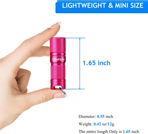 Vista 2 de Mini Linterna Llavero EDC 200 lúmenes USB Micro Recargable Linterna de Bolsillo Resistente al Agua