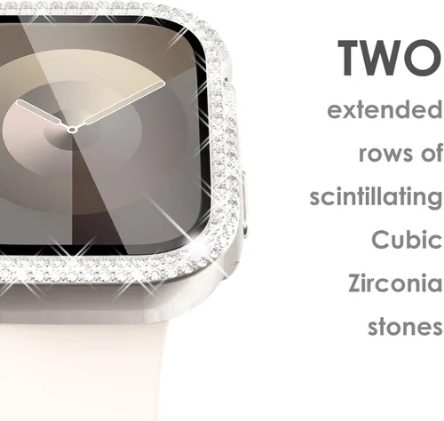 Vista 18 de Surace Bling - Carcasa con protector de pantalla para Apple Watch Series 3, 2, 1 de 1.496 pulgadas