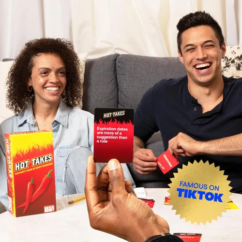 Vista 2 de WHAT DO YOU MEME? Hot Takes - El juego de fiesta de opiniones picantes - Juegos de fiesta para adultos y regalos divertidos para adultos