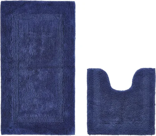 Vista 32 de Better Trends Alfombra de Inodoro en Forma de U Cubierta de Asiento de Inodoro de Lujo 100% Algodón Absorbente de Agua, Cubierta de Tapa Reversible