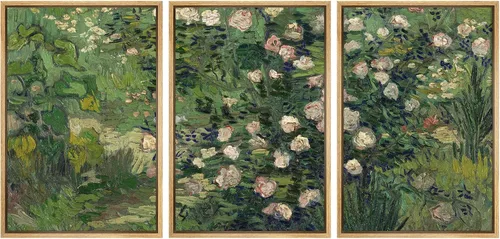 Vista 157 de wall26 Lienzo enmarcado para pared, juego de arte con flores de almendra de Vincent Van Gogh, naturaleza, ilustraciones de área silvestre, bellas