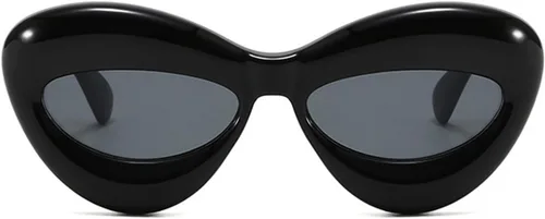 Vista 4 de Gafas de sol infladas de gran tamaño, montura gruesa, gafas de sol para mujeres y hombres, accesorios de disfraz futurista de moda Y2K