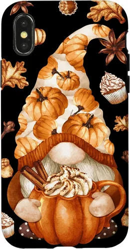 Vista 5 de Cute Fall Yall Pattern Thanksgiving Gnome Love Pumpkin Spice Case for iPhone 17