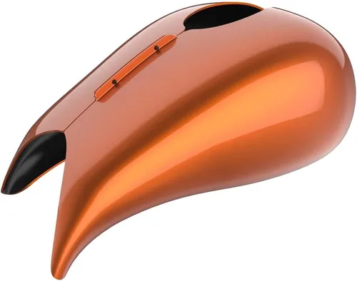 Vista 4 de Cubiertas de tanque estiradas con consola de tablero y tapa de tanque de combustible, cubiertas de combustible de galón para Harley Touring Whisky