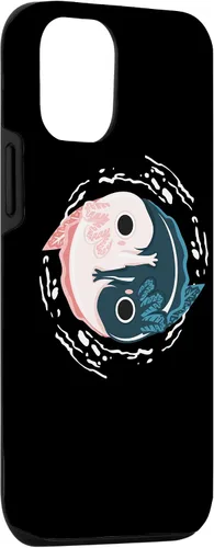 Vista 3 de iPhone 15 Yin Yang Axolotl Zen Meditation Axolotls Yoga Mindfulness Case