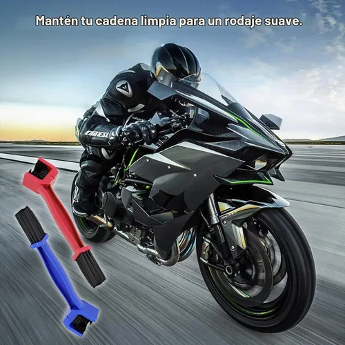 Vista 6 de Ziciner 2 piezas cepillo para cadena de bicicleta o motocicleta, cepillos limpiadores de engranajes de cadena de motocicleta, herramienta universal