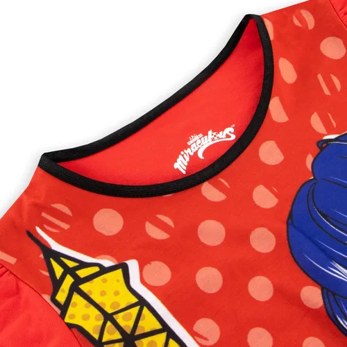 Vista 9 de Miraculous Camisón de mariquita Camisón de lunares para niñas Camisones y camisas de dormir Tikki para niñas Tallas 5 a 12, rojo