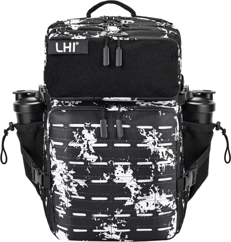 Vista 16 de LHI - Mochila táctica militar para hombre, 25/45 L, mochila grande Molle del ejército, mochila de asalto de 3 días, para senderismo