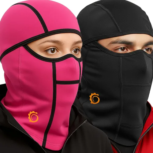 Vista 12 de Pasamontañas para motocicleta, máscara facial , osfa, Negro