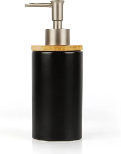 Vista 8 de Dispensador de jabón de cerámica, dispensador de jabón de manos, líquido recargable, ideal para cocina y baño, decorativo, paquete de 2
